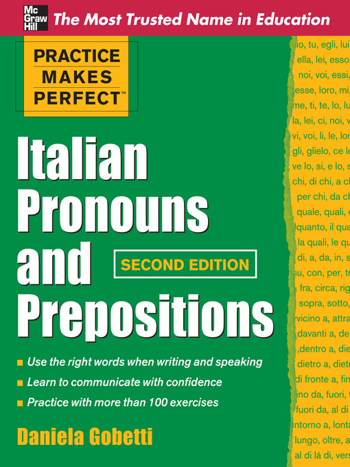 Title details for Italian Pronouns And Prepositions by Daniela Gobetti - Available